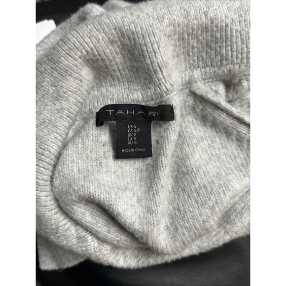 Tahari Button Up Long Sleeve Pullover Size S Women's Grey Polyester Blend Collar - Picture 6 of 7